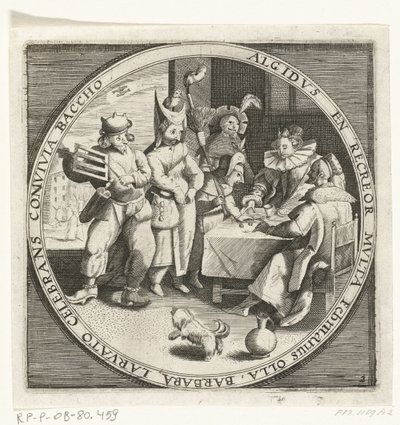 På månaden februari, Vastenavond, ca. 1600 De tolv månaderna av året bild i scener från folklivet (serietitel) Schema för 12 månaderna med deras verksamhet och deras tillämpning på zodiakens tecken, uppdelade i fyra delar av året (serietitel på objekt) av Anonymous