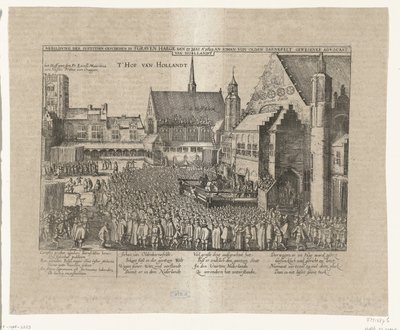 Halshuggningen av Johan van Oldenbarnevelt, 1619 Abbildung der Iustitien Geschehen in s