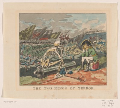 Terrorns två kungar, 1813 The Two Kings of Terror (titel på objekt) av Anonymous