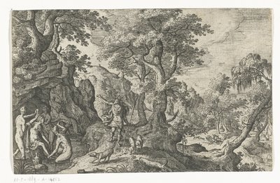 Diana och Actaeon Landskap med mytologiska och bibliska scener (serietitel) av Anonymous