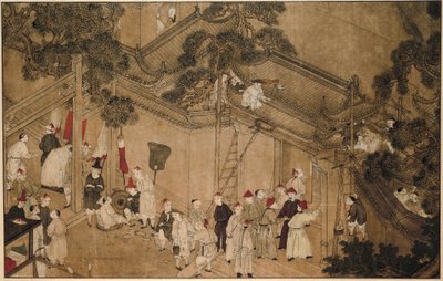 Ett tempel med byggnadsarbetare på jobbet The Wonders of Mazu (serietitel) av Anonymous