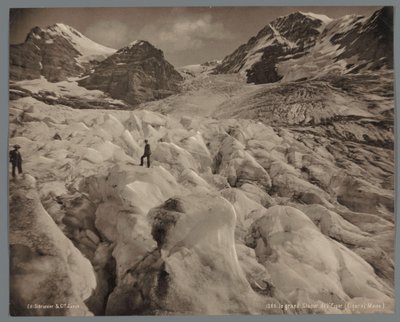 Eigerglaciären nordväst om Eiger i Schweiz Le grand Glacier de l