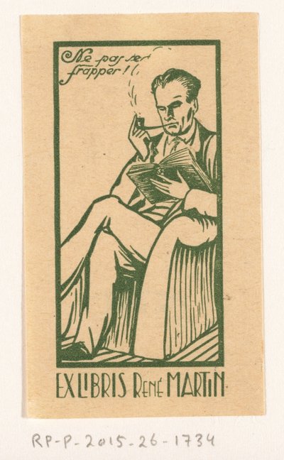 Ex libris av René Martin av Anonymous