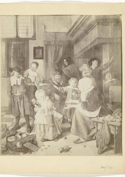 Fotoreproduktion av målningen Sankt Nikolaus högtid av Jan Steen av Anonymous