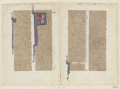 Fragment ur en bibel, kungaboken, kapitel 2: David knäböjer inför Saul av Anonymous
