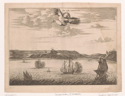 Utsikt över Fort Amsterdam i Ghana från vattnet The Castle Cormantine / Castle of Cormantin (titel på objektet) av Anonymous