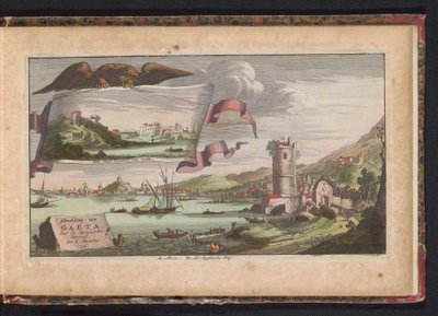 Utsikt över Gaeta, 1734 Avbildning av Gaëta, erövrad av spanjorerna den 6 augusti 1734 (titel på objekt) av Anonymous