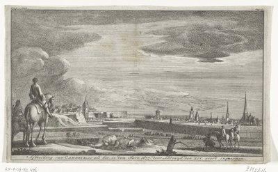 Utsikt över Cambrai, 1677 Bild av Cameryk, som den är, år 1677. av Lodewyk den XIV. konstigt intaget (titel på objekt) av Anonymous