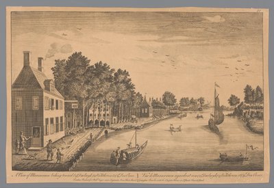 Utsikt över Maarseveen En vy av Maarseveen ser mot (1) Daelwyk (2) Vechthoven (3) & Den Oever / Vüe de Maarseveen regardant vers (1) Daelwyk (2) Vechthoven et (3) Den Oever (titel på objekt) av Anonymous