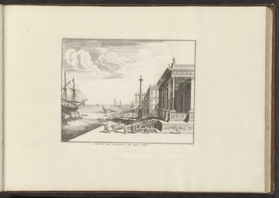 Utsikt över Palazzo del Nunzio Pontificio i Venedig Palais du Nonce à St. Francesco della Vigna à Venise (titel på objektet) Palats och monument i Venedig, Livorno, Neapel och Rom (serietitel) av Anonymous