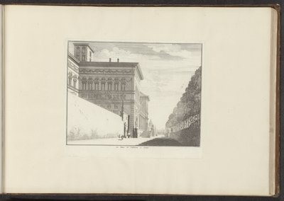 Utsikt över Villa Borghese i Rom Le Palais de Vallamena a Gennes (titel på objekt) Palats och monument i Venedig, Livorno, Neapel och Rom (serietitel) av Anonymous