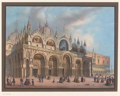 Utsikt över basilikan San Marco i Venedig av Anonymous