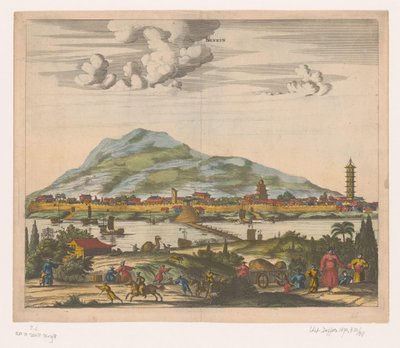 Utsikt över den kinesiska staden Nanjing Lankin (titel på objekt) av Anonymous