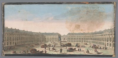 Utsikt över Place Vendôme i Paris Vue de la Place de Louis le Grand (titel på objekt) av Anonymous