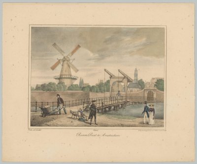 Utsikt över Raampoort i Amsterdam Window Gate i Amsterdam (titel på objekt) Ansikten av de sex huvudportarna i staden Amsterdam. 1st Cahier (serietitel) av Anonymous