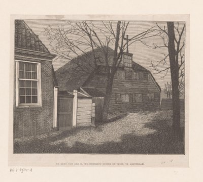 Utsikt över Sint-Willibrorduskerk utanför Veste i Amsterdam Kyrkan St. Willibrordus utanför Veste, i Amsterdam (titel på objektet) av Anonymous