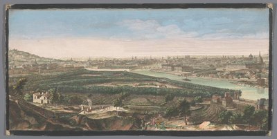 Utsikt över staden Paris sett från byn Chaillot Allmän bild av staden Paris, prize de la hauteur du village of Chaillot (titel på objekt) av Anonymous