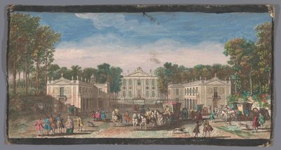 Utsikt över Château de Marly framtill Olika vyer du Chateau Royal de Marli (titel på objekt) av Anonymous