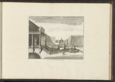 Utsikt över det kungliga palatset och kungliga trädgårdarna i Neapel Veue du Bois de Cypres du Jardin Royal à Neapel (titel på objektet) Palats och monument i Venedig, Livorno, Neapel och Rom (serietitel) av Anonymous