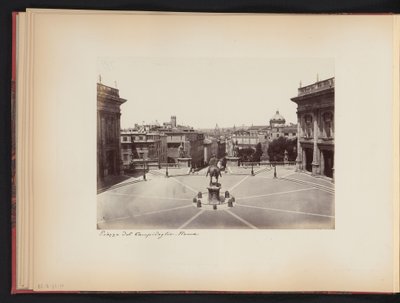Se på Piazza del Campidoglio i Rom, Italien Campidoglio torg. Rom (titel på objekt) av Anonymous