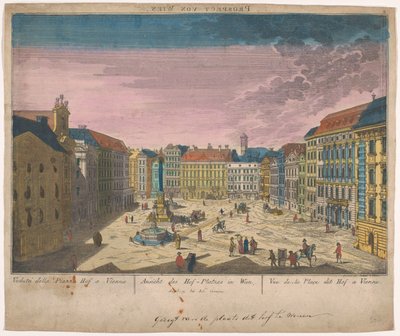 Utsikt över Platz Am Hof ​​i Wien Prospect von Wien (titel på objekt) av Anonymous