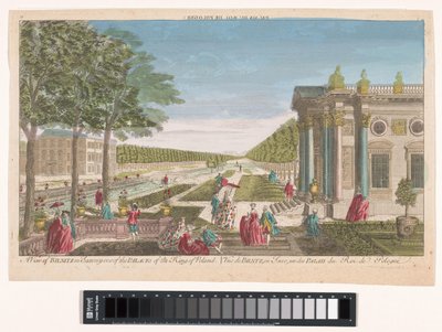 Se över Schloss Pillnitz Utsikt över Bilnitz i Sachsen, ett av kungens palats av Polen (titel på objektet) av Anonymous