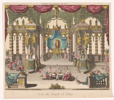 Vy över det inre av Venustemplet Vue du Temple de Venus (titel på objekt) av Anonymous