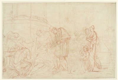 Saint Charles Borromeo besöker pestoffren av Anonymous