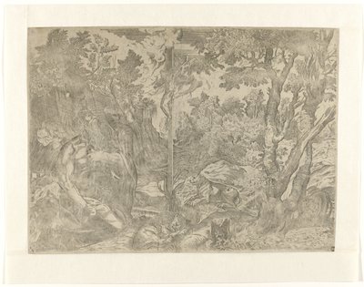 Saint Hieronymus i vildmarken av Anonymous