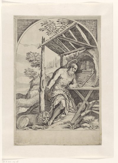 Saint Hieronymus i vildmarken av Anonymous