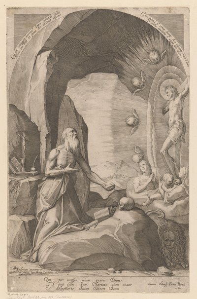 Saint Hieronymus i vildmarken av Anonymous