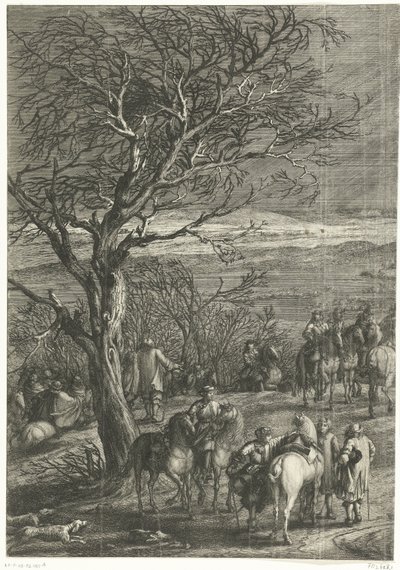 Franska armén före Yperen (vänster sida), 1678 av Anonymous