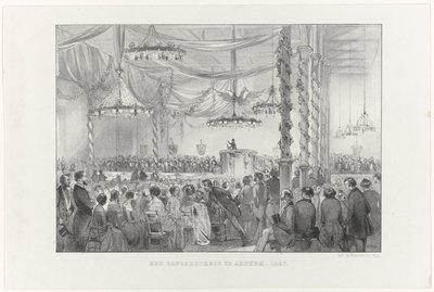 Zangersfeest i Arnhem, 1847 (titel på objekt) av Anonymous