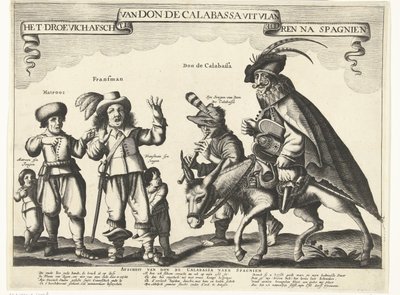 Det sorgliga farväl av Don de Calabassa från Flandern och återkomst till Spanien, 1646 Droevich-farväl till Don de Calabassa från Flandern efter Spagnien (titel på objekt) av Anonymous