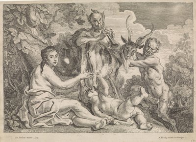 Barnet Jupiter matas av geten Amalthea av Anonymous