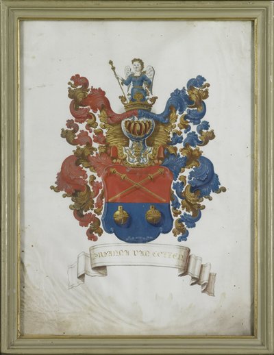 Vapenskölden av Susanna van Collen (1692-1745), hustru till Jacob Feitama av Anonymous