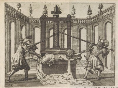 Holland i franska tryckeriet, 1672-1673 Frankrike Druck-Pers, Gestelt in Hollant 1672 och 1673 / Presse Francoisse Mis en Hollande l