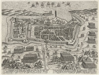 Infångande av Calais av ärkehertig Albrecht, 1596 av Anonymous