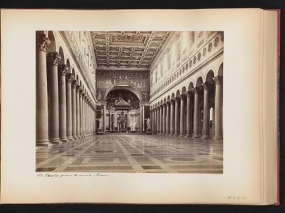 Interiör av Saint Paul utanför murarna i Rom, Italien St Paolo fuori le Mura. Rom (titel på objekt) av Anonymous