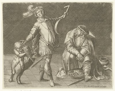 Ungdom och ålderdom Jonckheyt aensite / Ålderdomssorg (titel på objekt) av Anonymous