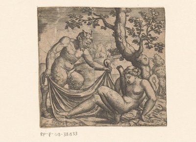 Jupiter en Antiope av Anonymous