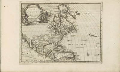Kort av Midden- i Nordamerika Nordamerika, enligt de nya observationerna av Messieurs de l