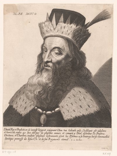 kung David Il Re David. (titel på objekt) Porträtt av kungar (serietitel) av Anonymous