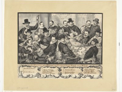 Måltid av officerare från Handboogdoelen i Amsterdam, 1586 av Anonymous