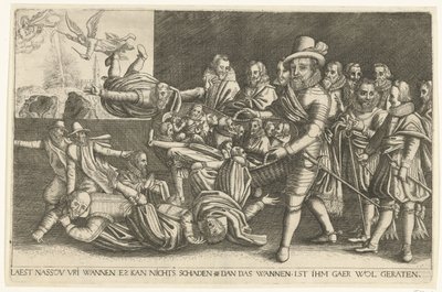 Maurits skiljer vetet från agnarna, 1618 av Anonymous