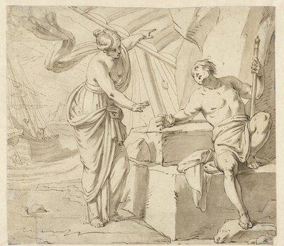 Minerva visar sig för Odysseus av Anonymous
