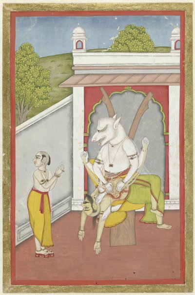 Narasimha (man-lejon-inkarnationen av Vishnu) av Anonymous