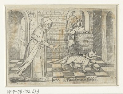Nun erbjuder kattfisk i utbyte mot penis Flaisch power Flaisch (titel på objekt) av Anonymous