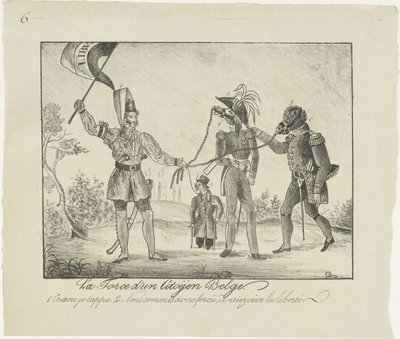 Rebellious Belgian Keeps the Dutch on a Chain, 1830 La force d