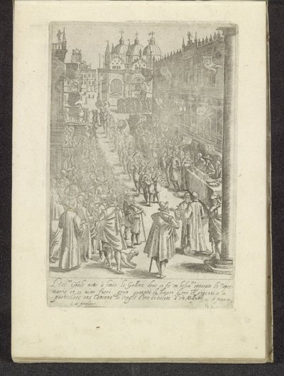 Åk på San Marcoplein i Venedig Scènes uit het Venetiaanse leven (serietitel) Habiti d